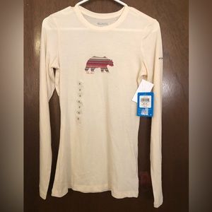 New with tags Columbia long sleeve shirt, size XS off white